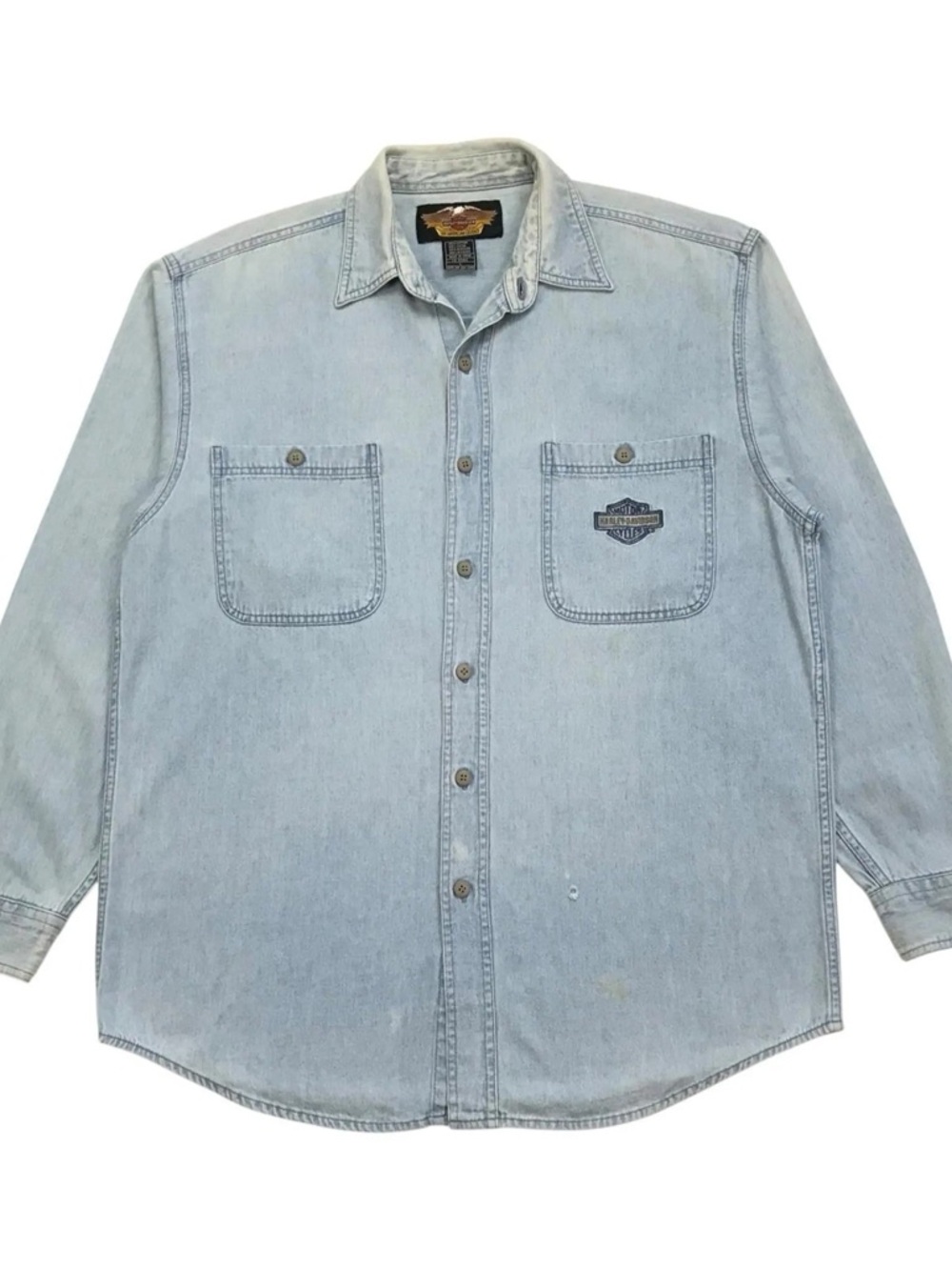 Harley-Davidson Light Blue Denim Work Shirt